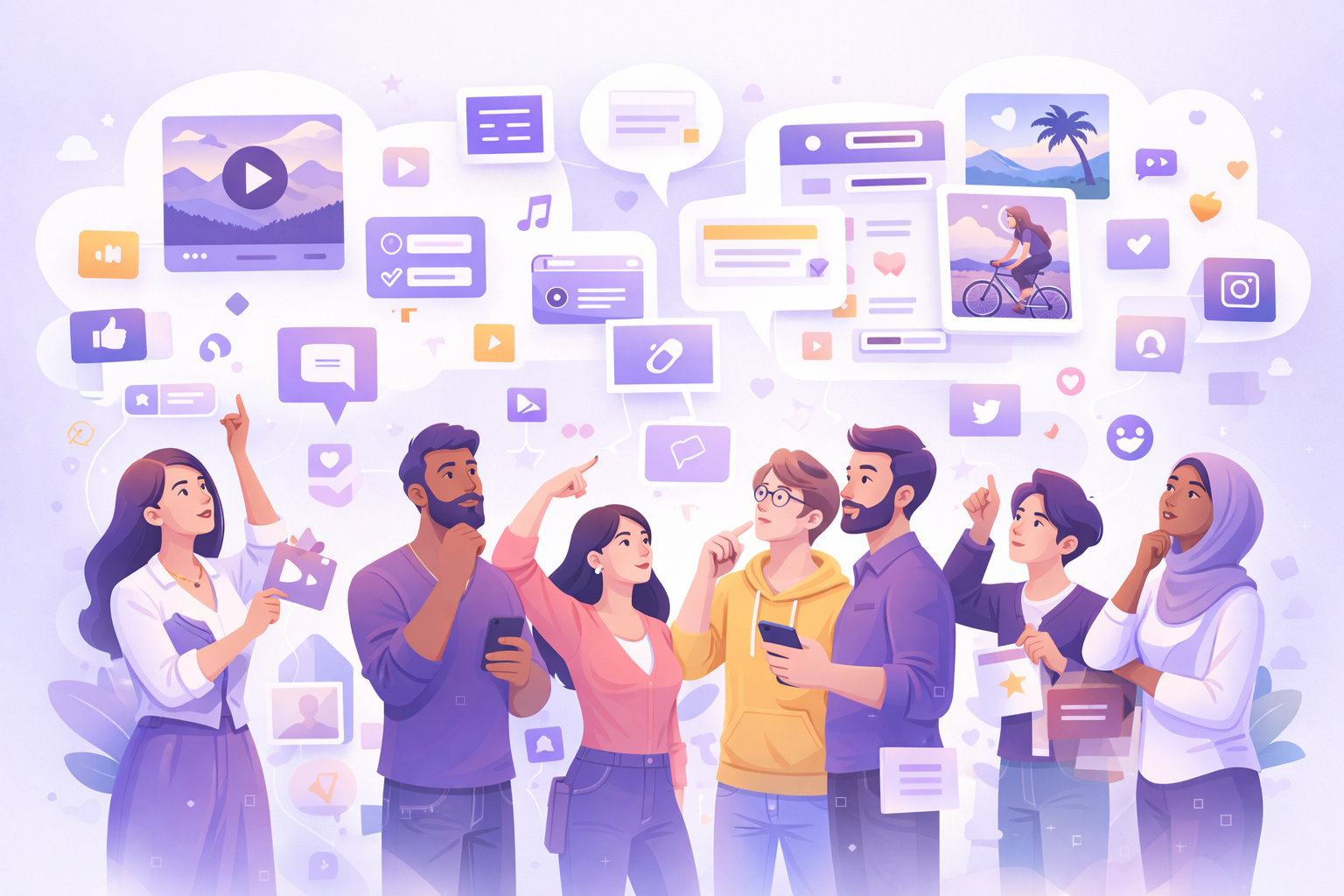 Organize content visually